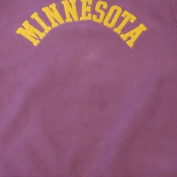 MINNESOTA Golden Gophers VINTAGE Sweatshirt Sz L Maroon U Of M Crewneck Made USA - Picture 3 of 12